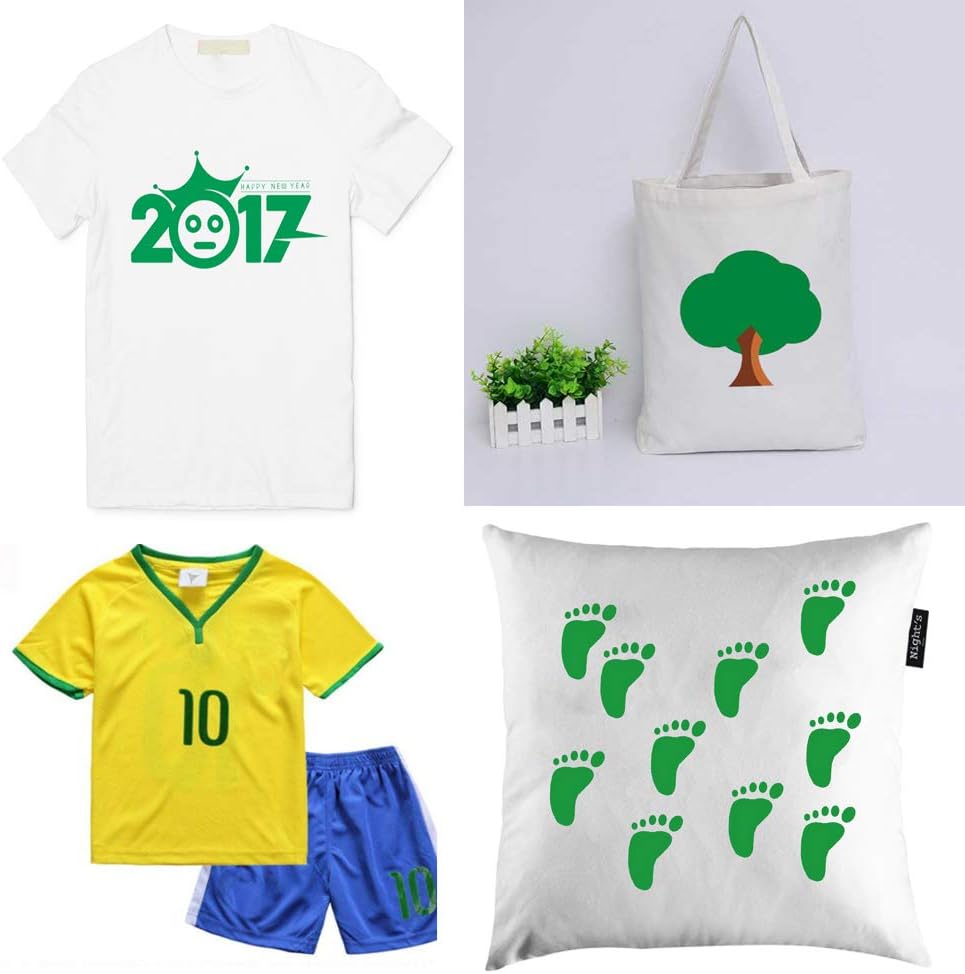 Guangyintong Green HTV Rolls - 12" x 8ft, Iron on Vinyl for T-Shirts, Glossy Surface, Easy to Cut & Weed for Heat Vinyl Design