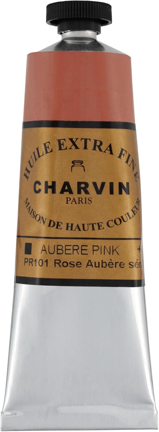 Charvin Extra Fine Oil Paint, Aubere Pink 60 mL - Triple-Milled, Rich Texture, Poppy Oil-Based, Light-Fast, Handmade, Archival Quality