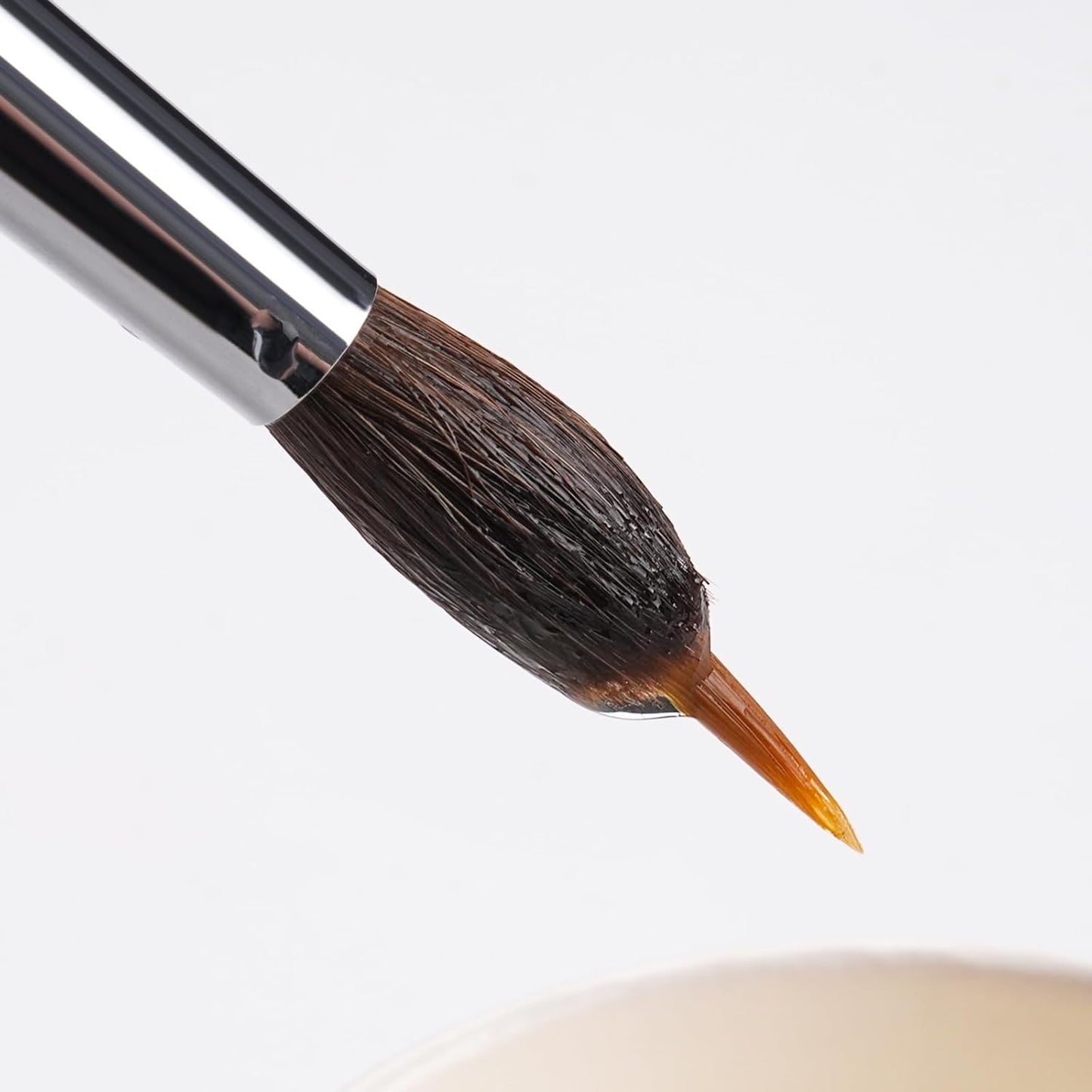 Watercolor Brushes Professional, Fuumuui 4Pcs Extended Needle Point Brushes Synthetic Extra Long Pinhead Brush with Sable Body for Fine Detailing - Watercolor Acrylic Gouache Inks Painting