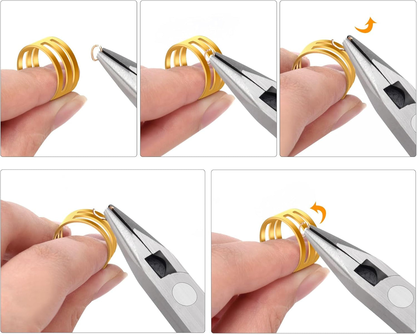 5 Pack Jewelry Pliers Tool Set, Includes Round, Chain, Needle, Bent & Zipper Pliers for Repair, Wire Wrapping & Crafts