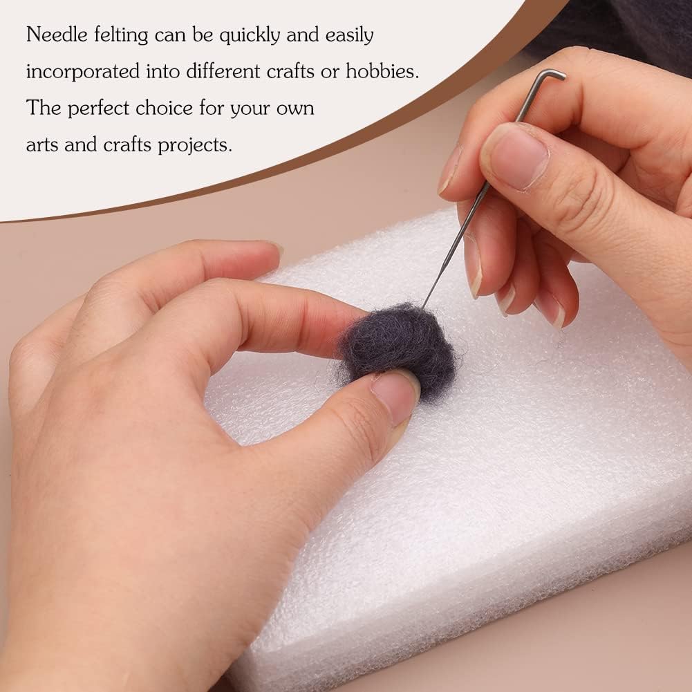 3.53oz Wool Roving Yarn, Wool Felting Supplies, Pure Wools, Chunky Yarn, Spinning Wool Roving for Needle Felting Wet Felting DIY Hand Spinning (Dark Brown)