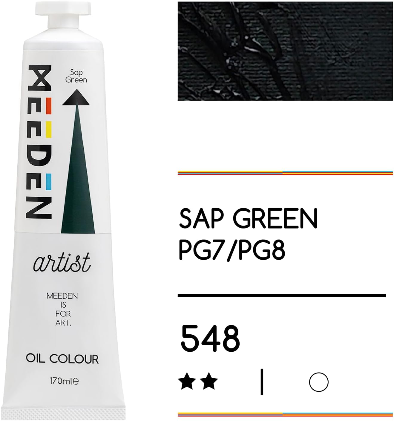 MEEDEN Artist Grade Oil Paint: Sap Green - 170ml/5.7oz Tube - Professional Art Paints for Canvas Painting