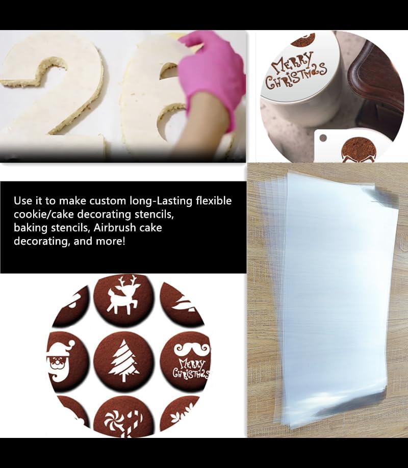 Transparency Mylar Stencils Sheet for Cutting Machines,12inchs x 40ft Rolls 4 mil Clear Blank Template Paper Material Acetate