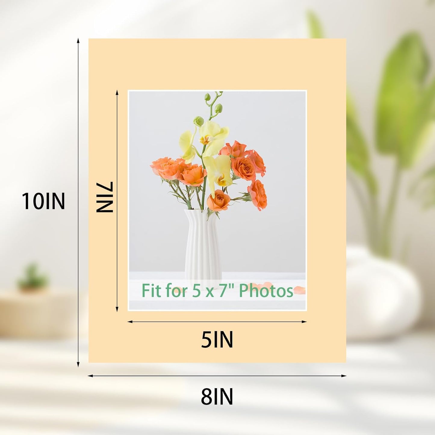Prudiut 15 Pack 8x10 Picture Mats, Mixed Colors Frame Mattes for 5x7 Pictures Photo Frame Mat Core Bevel Cut Mat Board Show Kit for Photos, Prints, Artworks