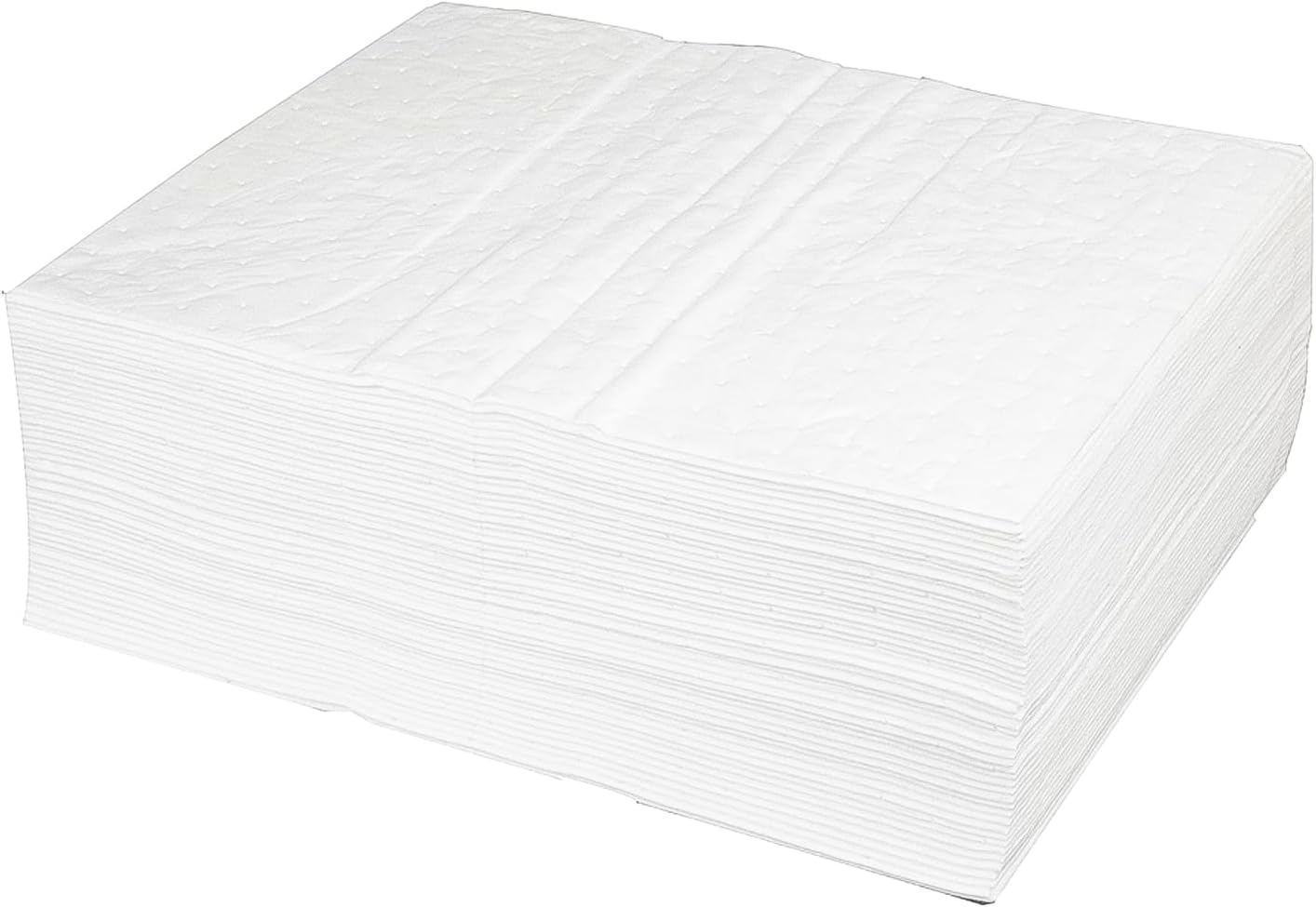PONO 50 Pcs Oil Absorbent Pads, 15x20 IN White Heavy Weight Oil-Only Absorbent Pad,Used for Oil Spill Cleaning in Garage Workshop, Reusable, Washable, Durable