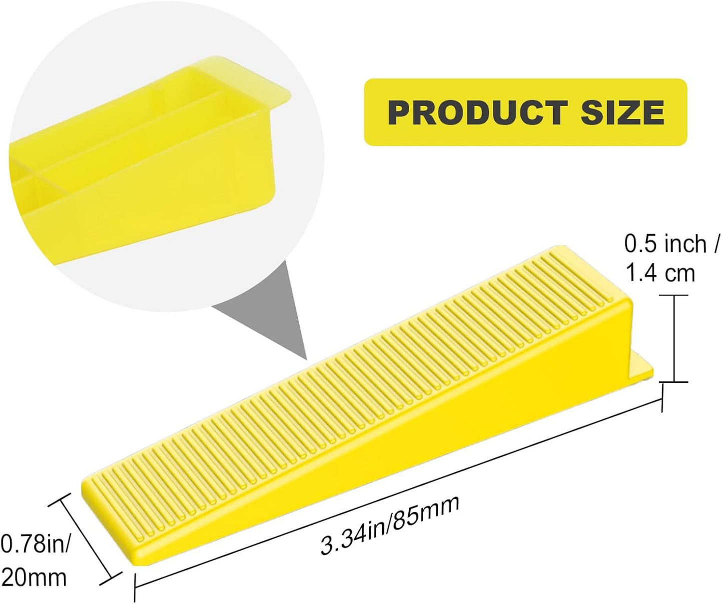 DGSL Tile Leveling System Tile Wedges, 600PCS Reusable Tile Leveling Wedges for 1/8", 1/16", 1/32" Tile Spacers, Tile Leveling Clips and Tile Leveler Installation