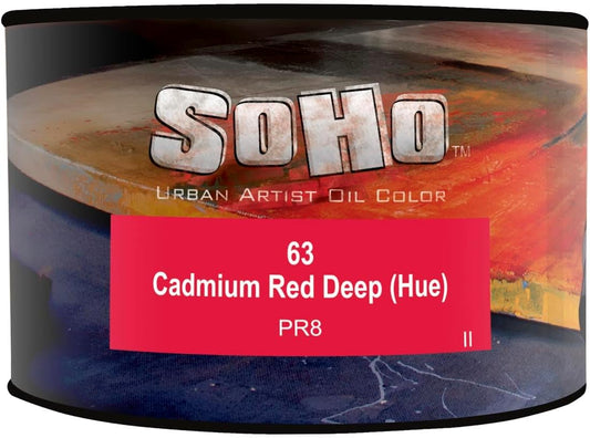 Soho Urban Artist Oil Paint - Cadmium Red Deep Hue, 430 ml Can - Best Valued Oil Colors for Painting, Excellent Pigment Load