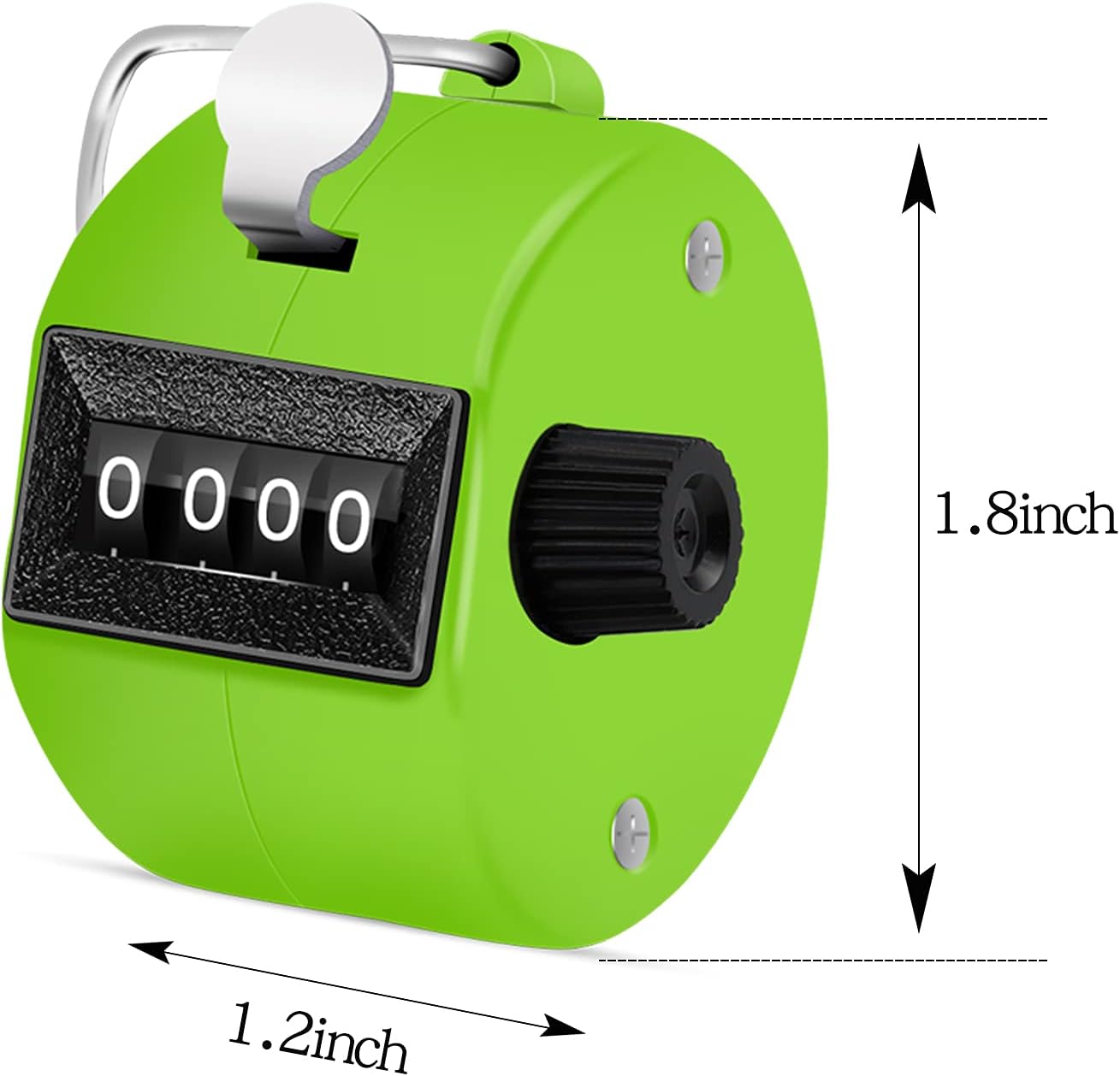 12 Pcs Hand Tally Counter 4-Digit Lap Counter Clicker, Manual Mechanical Handheld Pitch Click Counter with Finger Ring for School Golf & Knitting Row Croche