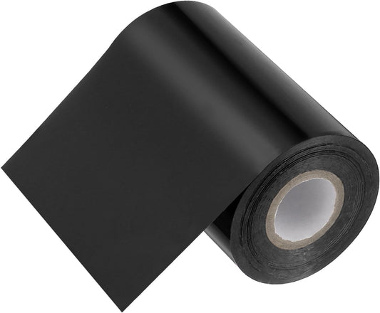 PATIKIL 4"x400Ft Hot Stamping Foil Paper, Heat Transfer Hot Stamping Paper Foil Roll for Leather DIY Logo Decor Craft Gift Package Scrapbook Card, Black