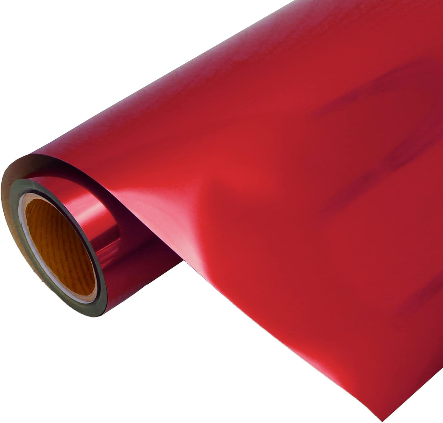 Threadart Metallic Foil Red Heat Transfer Vinyl Film | Custom Cut Roll 20" Wide by The Yard | Compatible with Venture Explore and Maker, Silhouette Cameo, & Large Format Cutters