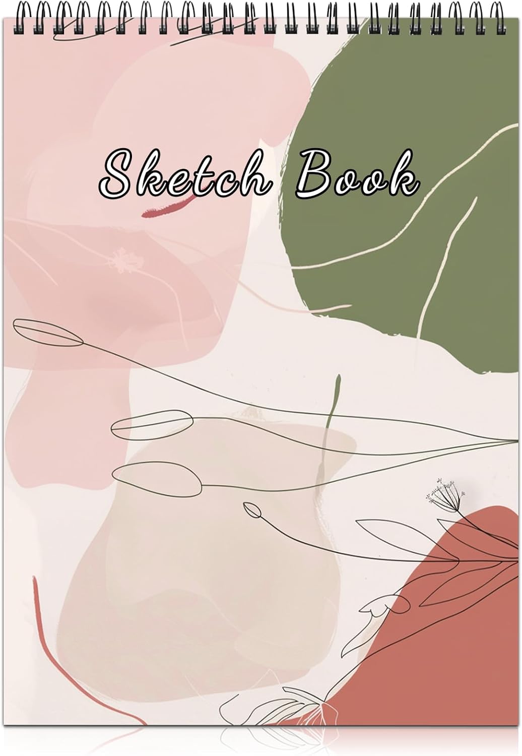 Cabreche Cute Sketchbook Top Spiral Bound Sketch Pad, 9 x 12 inch,100GSM Thick Paper,50 Sheets 100 Pages,Art Sketch Book Artistic Writing Drawing Paper for Girls Women Beginners-Color Block