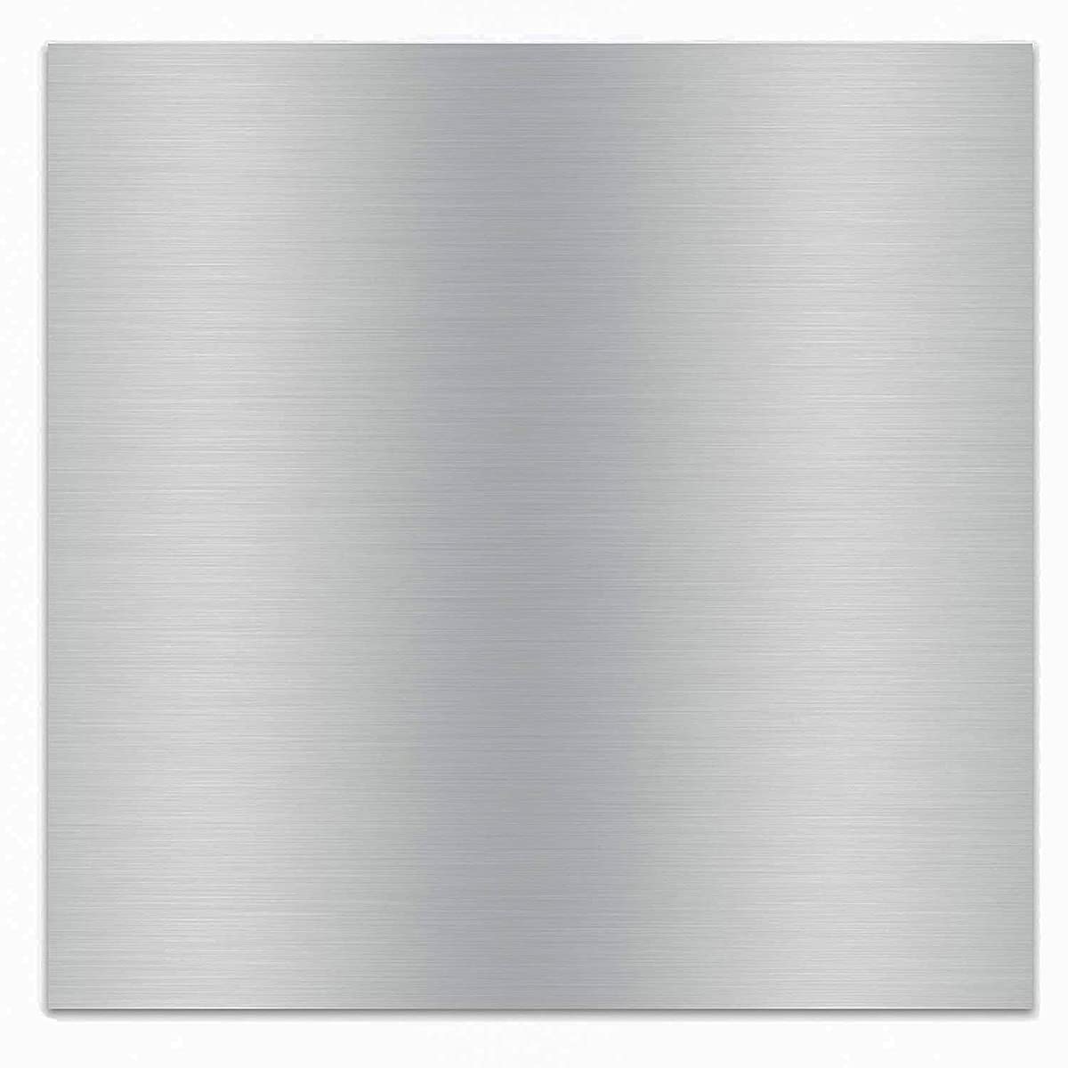 6061-T6 Aluminum Metal Sheet 12 x 12 x 1/8 Inch Plain Aluminum Plate Covered with Protective Film, 3mm Square Metal Plate Finely Polished and Deburred