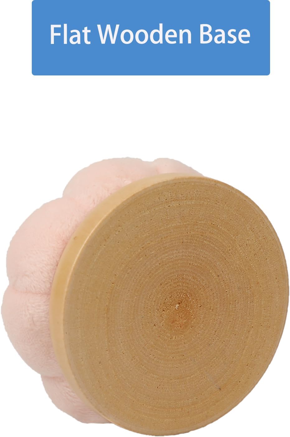 Hilltian Pin Cushion for Sewing, Wooden Base Sewing Pincushion with 100 Plastic Head Pins, Cute Pins Holder for Sewing Quilting (Light Pink)