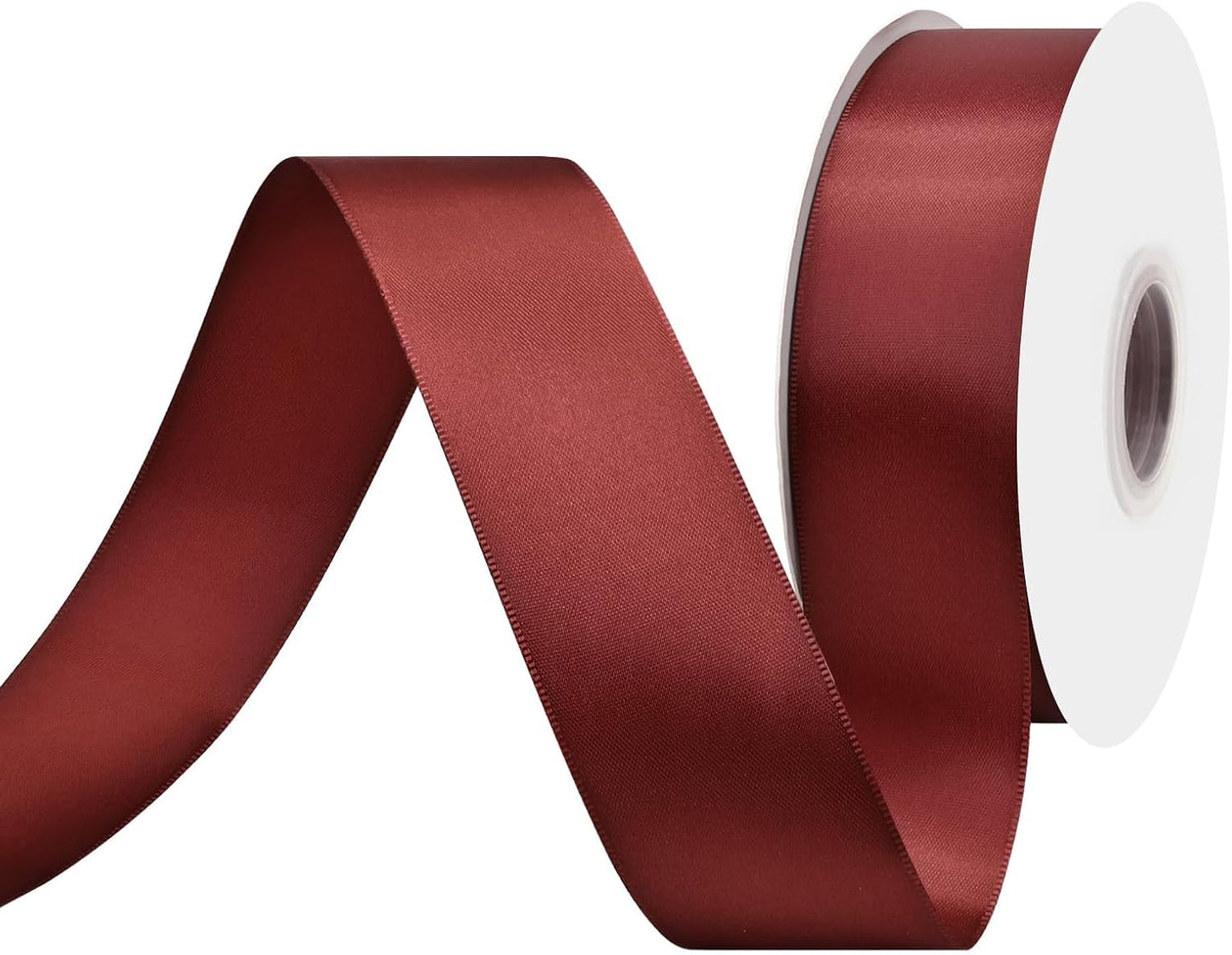 Sherry Satin Ribbon 1-1/2" X 50 Yards Solid Color Double Faced Ribbons Perfect for Crafts Wedding Decor Bow Making Arts Sewing and More