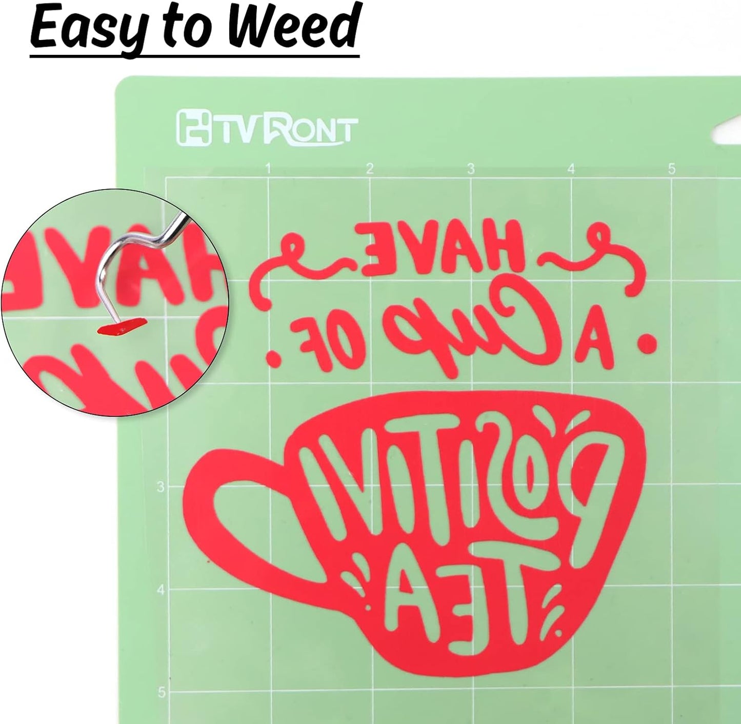 HTVRONT HTV Vinyl Rolls Heat Transfer Vinyl - 12" x 5ft Red HTV Vinyl for Shirts, Iron on Vinyl for All Cutter Machine - Easy to Cut & Weed for Heat Vinyl Design (Red)