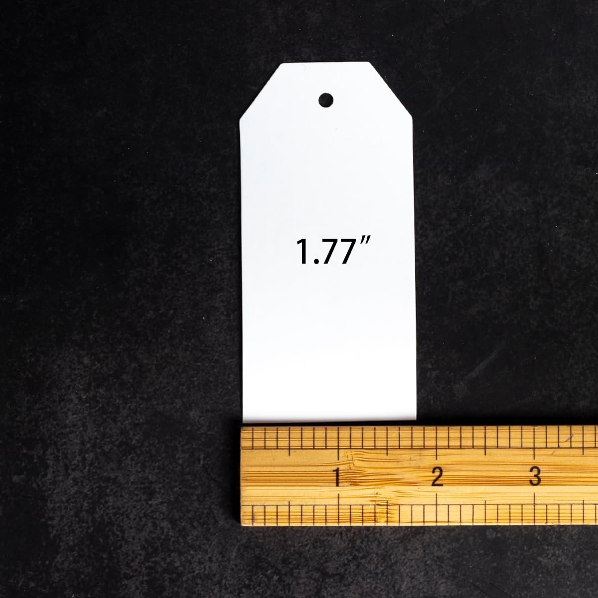 200PCS Paper Gift Tags with String, 3.7"x1.8"Blank Hangtags for DIY Arts and Crafts Wedding Holiday Present (White)