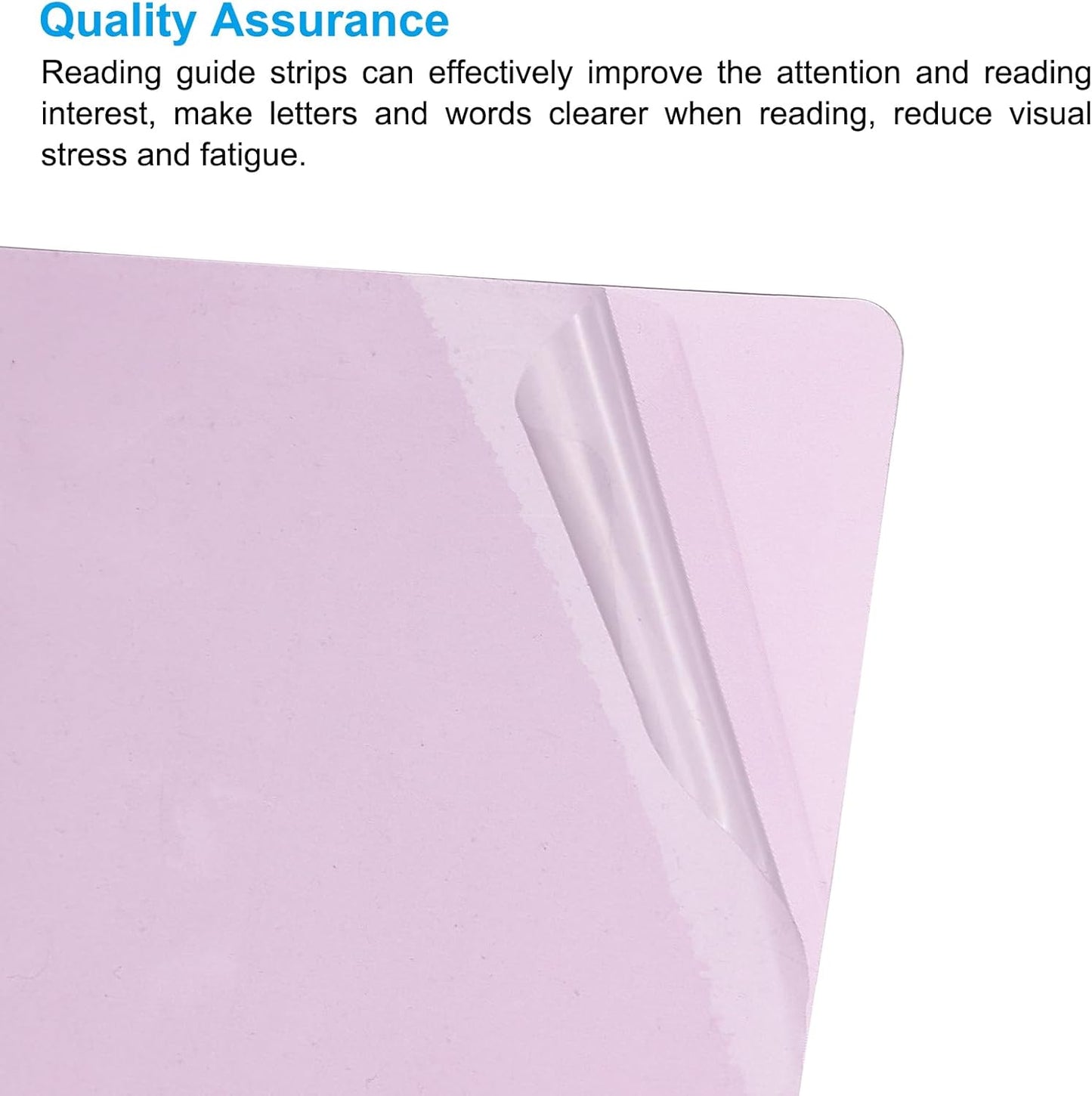 PATIKIL A4 Size Guided Reading Sheet, 5pcs Correction Lighting Gel Filter Colored Overlay Transparent Color Film for Classroom Photo Studio, Purple