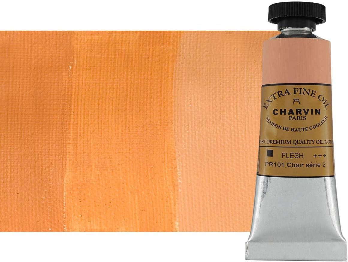 Charvin Extra Fine Oil Paint, Flesh 20 ml - Triple-Milled, Rich Texture, Poppy Oil-Based, Light-Fast, Handmade, Archival Quality