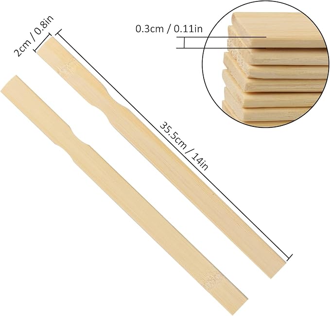 Paint Mixing Sticks 300 PCS 14 Inch Wood Stirrers, Wooden Stirrers Mixing Sticks for DIY Crafts, Painting, Crafting Resin Wood Paddle, Hobby Projects, Garden, by GNIEMCKIN