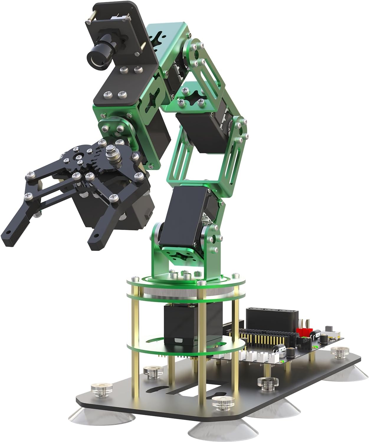 Yahboom Robot Arm Kit 6DOF for Raspberry Pi 5 AI Programmable Electronic DIY Robot Hand Building with Camera for Adults ROS Open Source (RPI-DOFBOT-Pi 5-8GB)