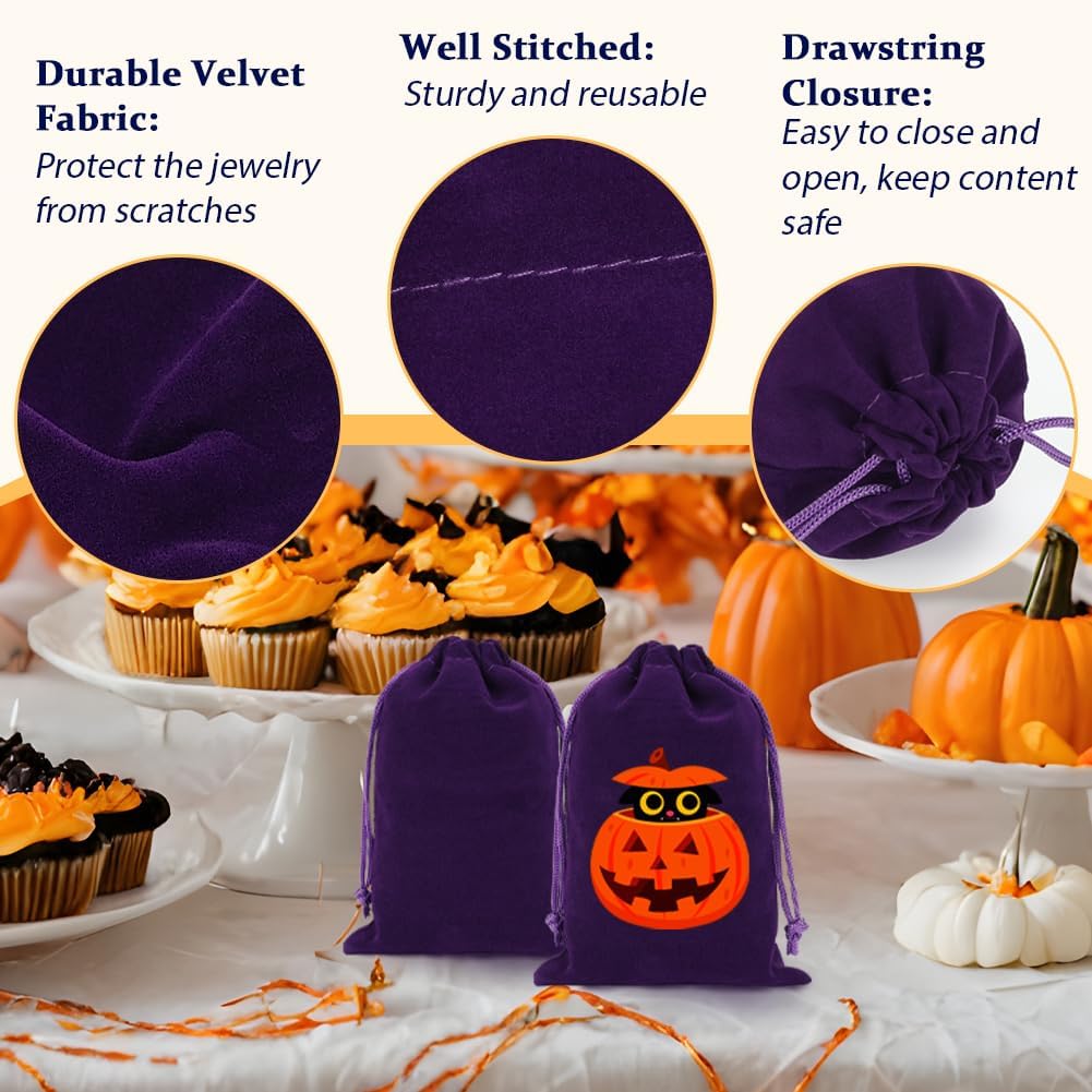 Shintop 20pcs Velvet Bags with Drawstring, 4x6 inch Purple Jewelry Bags Gift Pouches for Dice, Crystals, Tarot Cards