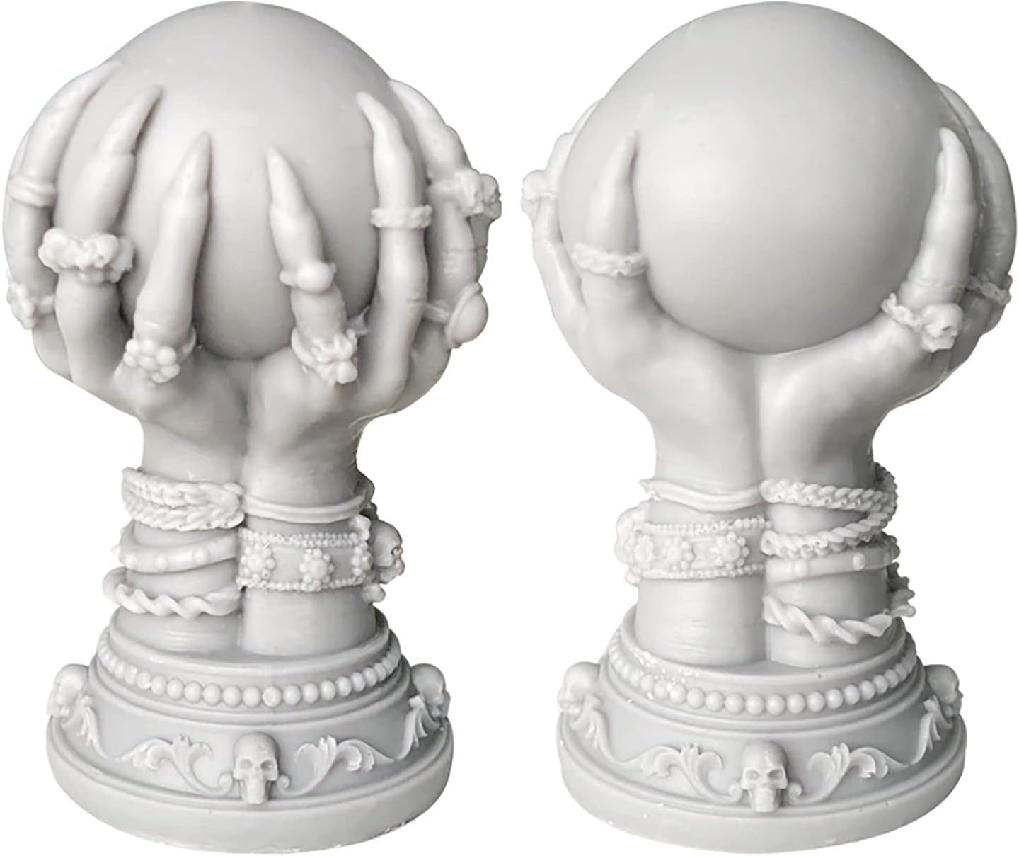 Skull Rose Crystal Ball & Ghost 3D Silicone Molds for Resin Candle & Body Soap Making