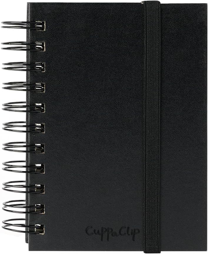 CuppaClip Sketch Book Hardcover Drawing Pad 300GSM Acid-Free Paper Spiral Bound Sketchbook 50 Sheets/100 Pages Art Supplies (Spiral Binding, 4x5.9in)