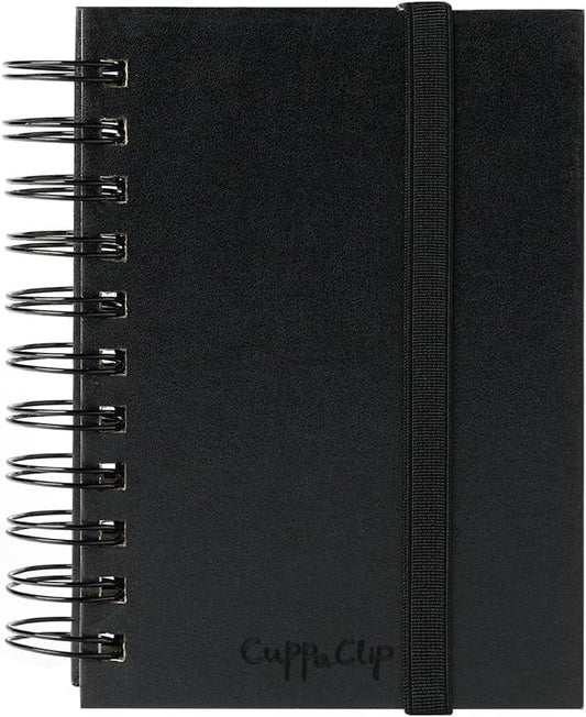CuppaClip Sketch Book Hardcover Drawing Pad 300GSM Acid-Free Paper Spiral Bound Sketchbook 50 Sheets/100 Pages Art Supplies (Spiral Binding, 4x5.9in)