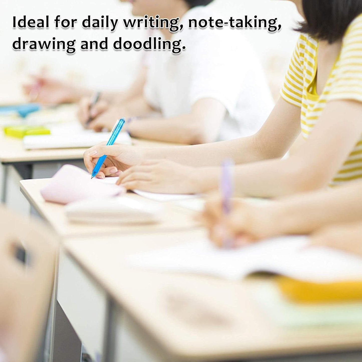 Erasable Gel Pens, 15 Colors Retractable Fine Point Erasable Pens Clicker, Assorted Color Inks, Make Mistakes Disappear for Drawing Writing Planner and Crossword Puzzles