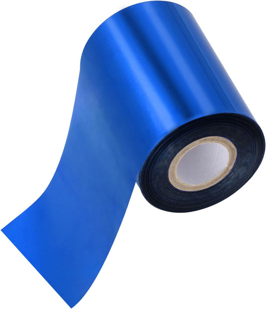PATIKIL 3.2"x400Ft Hot Stamping Foil Paper,Heat Transfer Hot Stamping Paper Foil Roll for Leather DIY Logo Decor Craft Gift Card Package Scrapbook,Blue