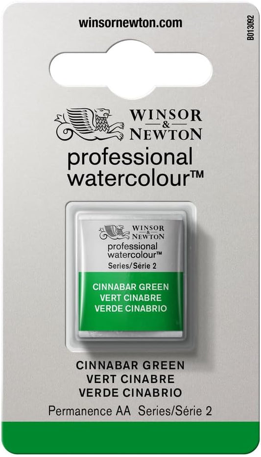 Winsor & Newton Professional Watercolour, Revival Collection, Half Pan, Cinnabar Green