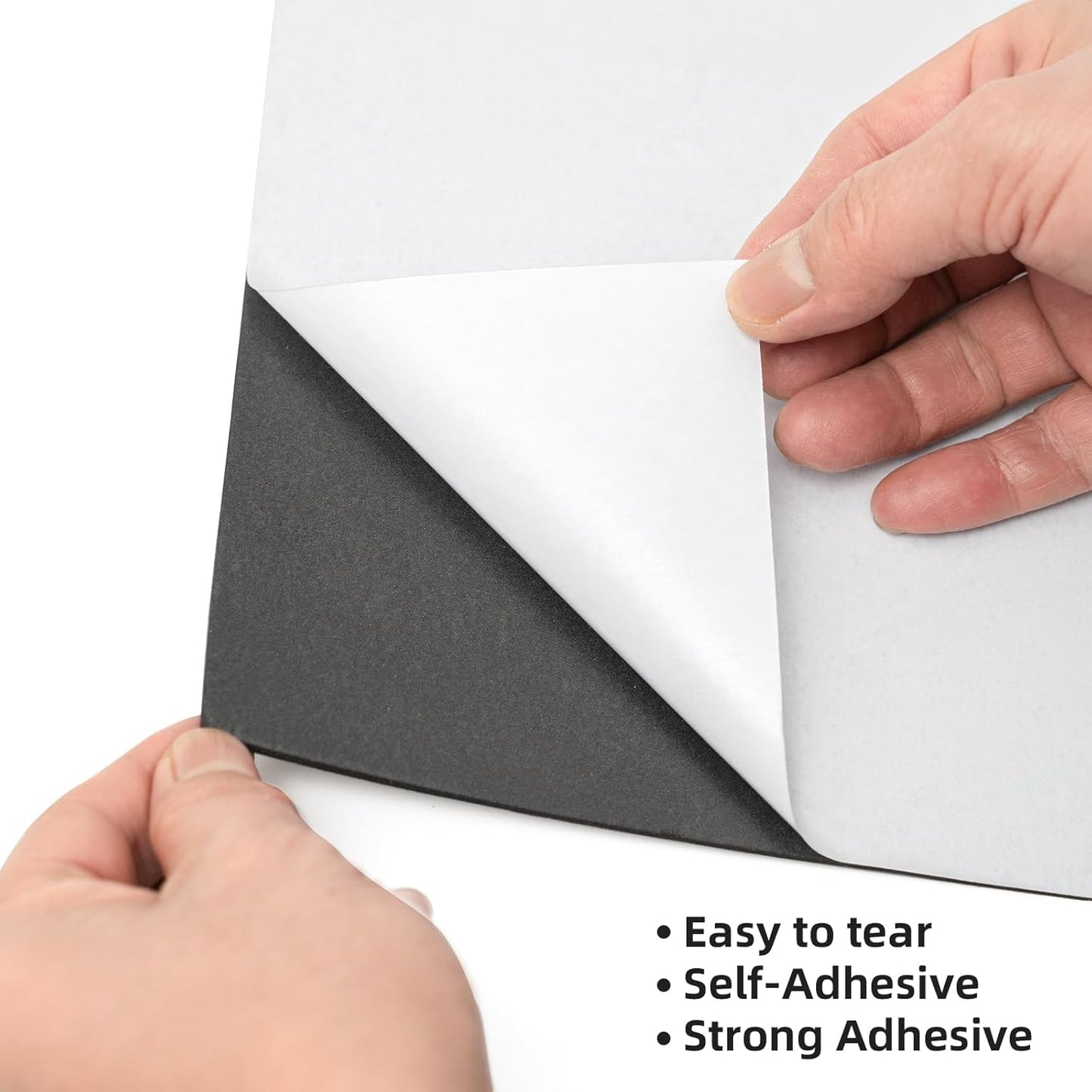 MEARCOOH Self Adhesive Foam Sheets Black, 1mm Sticky Eva Foam Paper 9x12 Inch for Crafts(20PACK)