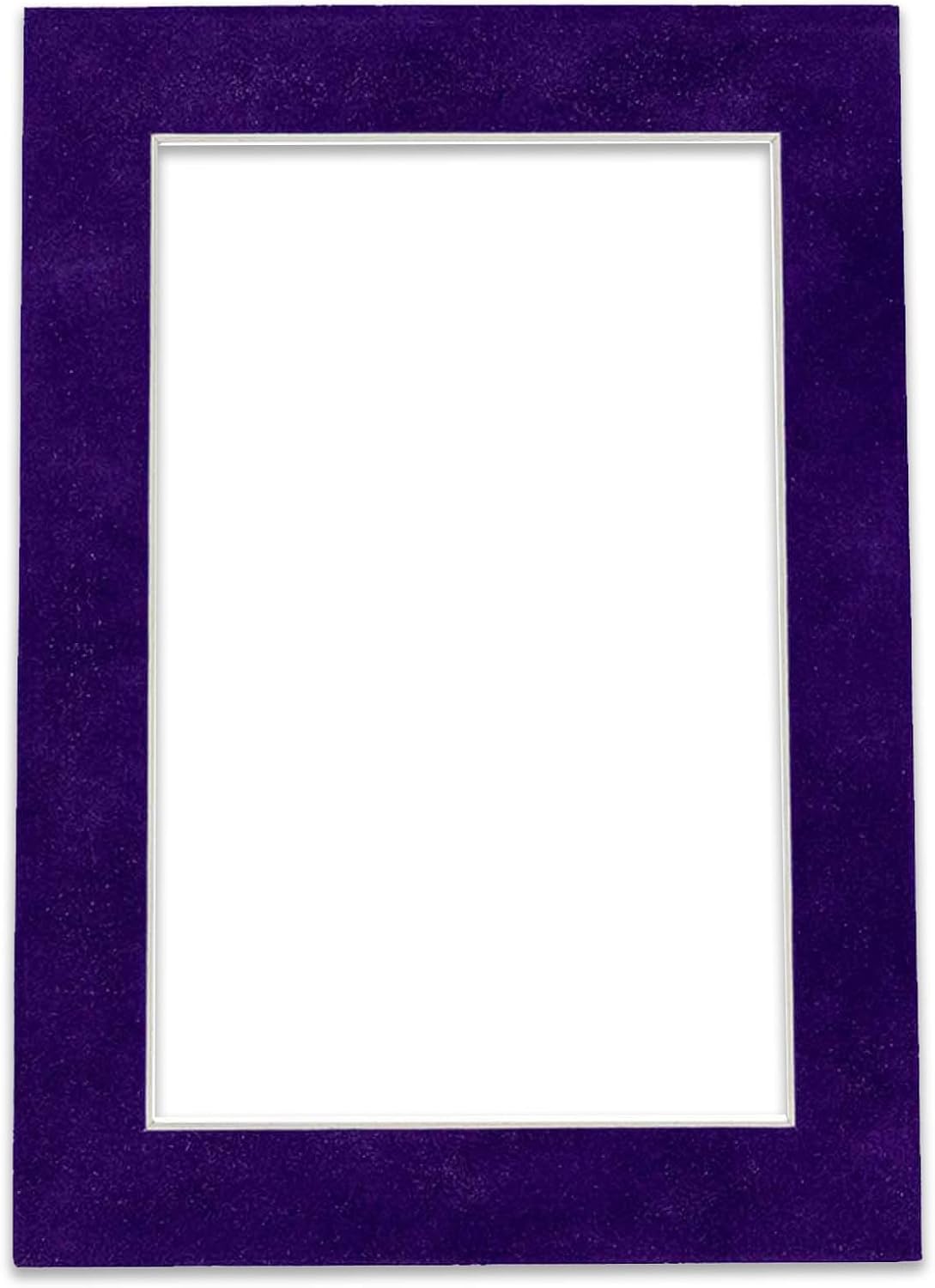 Pack of 25 Acid Free 11x14 Mats Bevel Cut for 8.5x11 Photos - Purple Crocus Suede Precut Matboards For Pictures, Photos, Framing - 4-ply Thickness