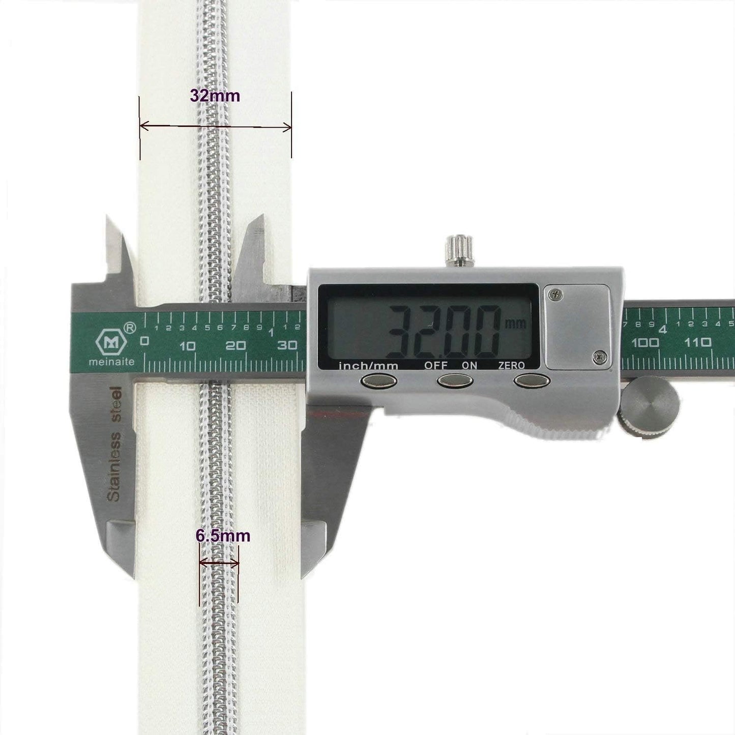 Leekayer #5 Antique Brass Teeth Metallic Nylon Coil Zippers by The Yard Bulk 10 Yards Beige Tape with 25pcs Brass Sliders for DIY Sewing Tailor Craft Bag(Beige)