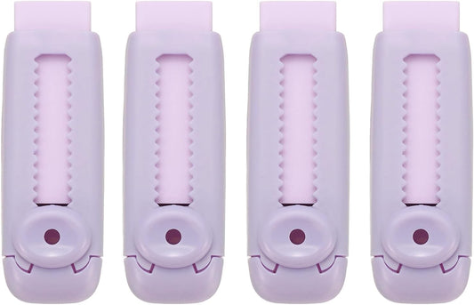 PATIKIL 4 Pack Erasers, Sliding Retractable Eraser Push Pull Cute Pencil Erasers Soft Large Easy to Clean with Plastic Sleeve for Sketching Drawing Artists Teacher Pencils, Purple