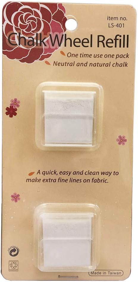 YEQIN Chalk Wheel Refill, Refill Fine Line Fabric Marker Tailor's Chalk (Style1 Refill - White)