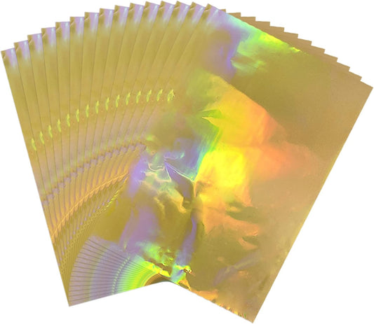 Briartw 20x29cm Hot Foil Paper 50 Sheets Pack Toner Reactive Foil Hot Stamping Foil Paper by Laser Printer and Laminator for Scrapbooking Craft Cardmaking DIY Album (Laser Gold, 50 Sheets)