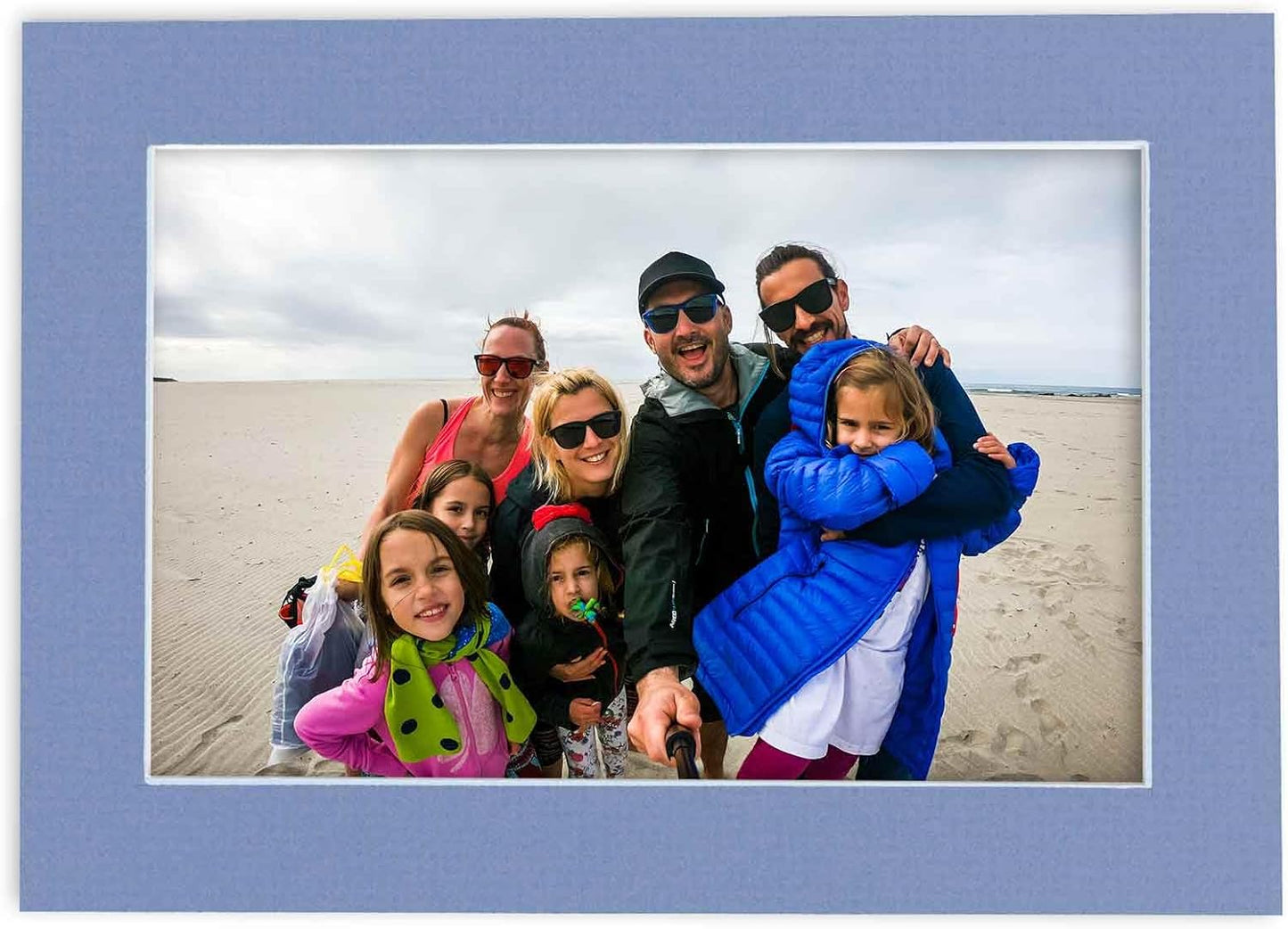 Pack of 25 Acid Free 8x10 Mats Bevel Cut for 5x8 Photos - Brittany Blue Precut Matboards for Pictures, Photos, Framing - 4-ply Thickness