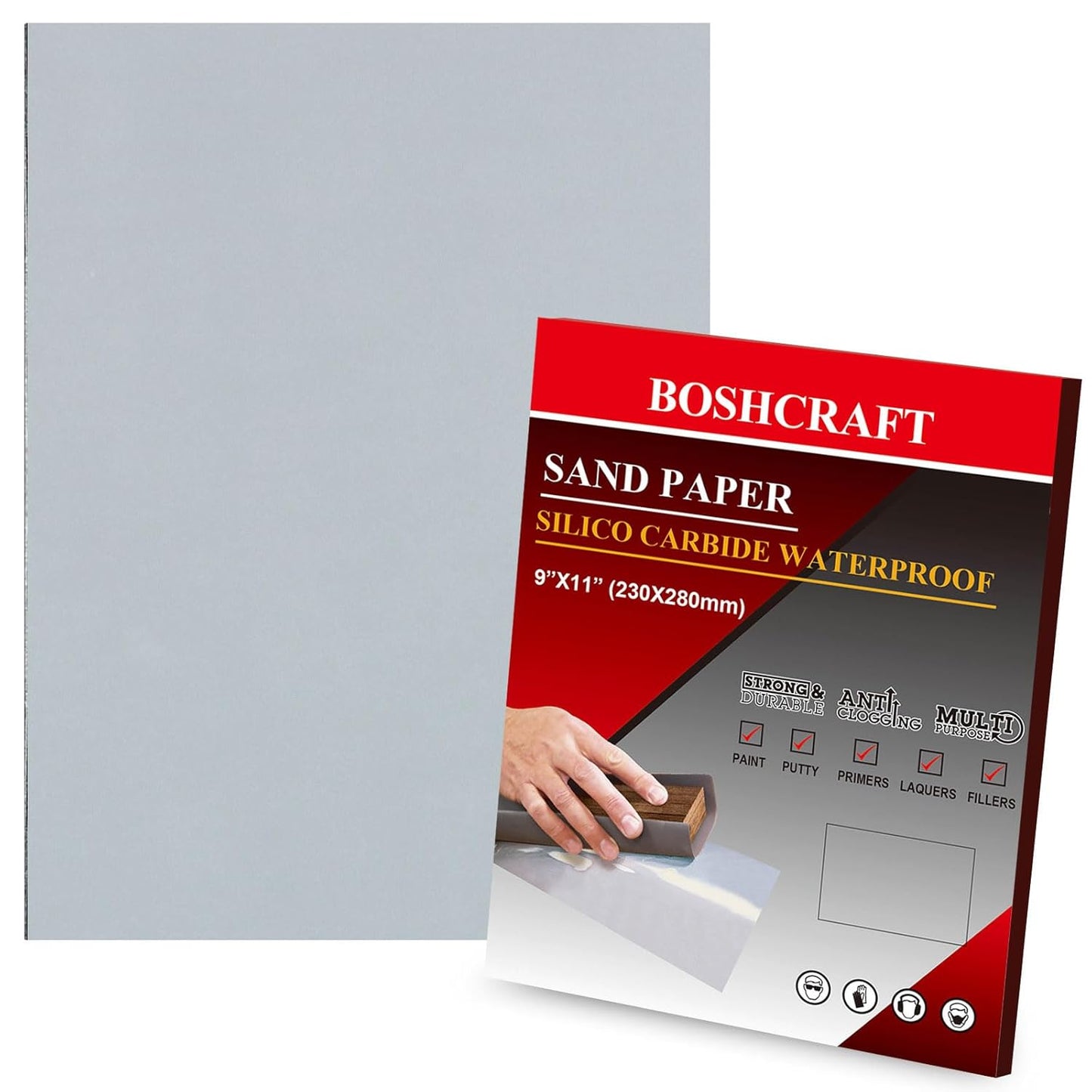 2500 Grit Sand Paper, 12Pcs Wet or Dry Sandpaper Assortment Sandpaper for Wood Metal Furniture Hand Sander Sand Paper Set Sandpaper Sheets Cut for Use 9" x 11"/12 Sheets