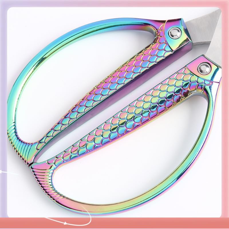 Rainbow all purpose scissors heavy duty - for kitchen, office, home use Industrial grade