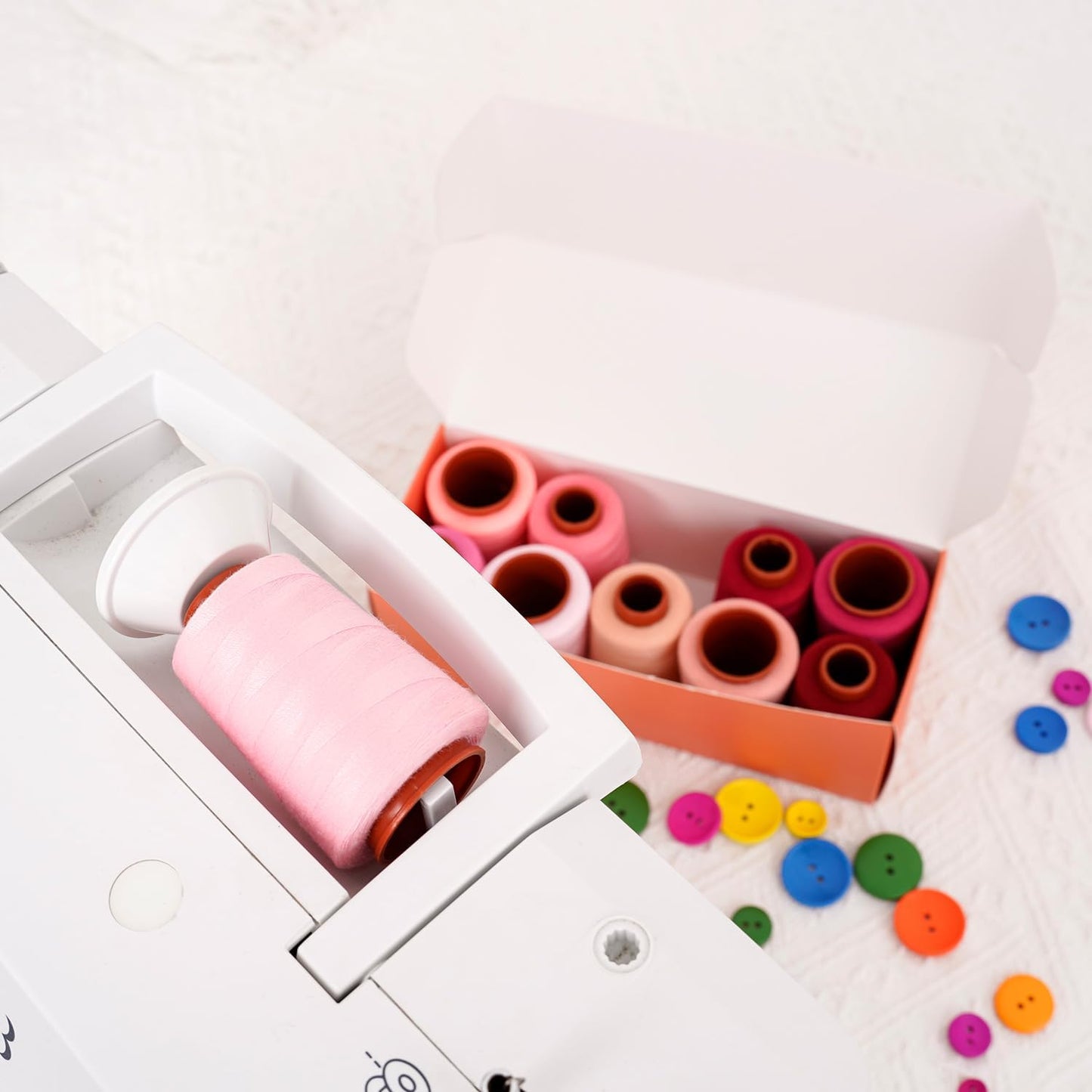 10 Pcs Sewing Thread, All Purpose Sewing Thread, 10 Spools Assorted Colors Each 800 Yards of Polyester Threads for Sewing Machine, Hand Stitching, Quilting, Serger (Pink Color System)