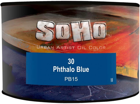 Soho Urban Artist Oil Paint - Phthalo Blue, 430 ml Can - Best Valued Oil Colors for Painting, Excellent Pigment Load