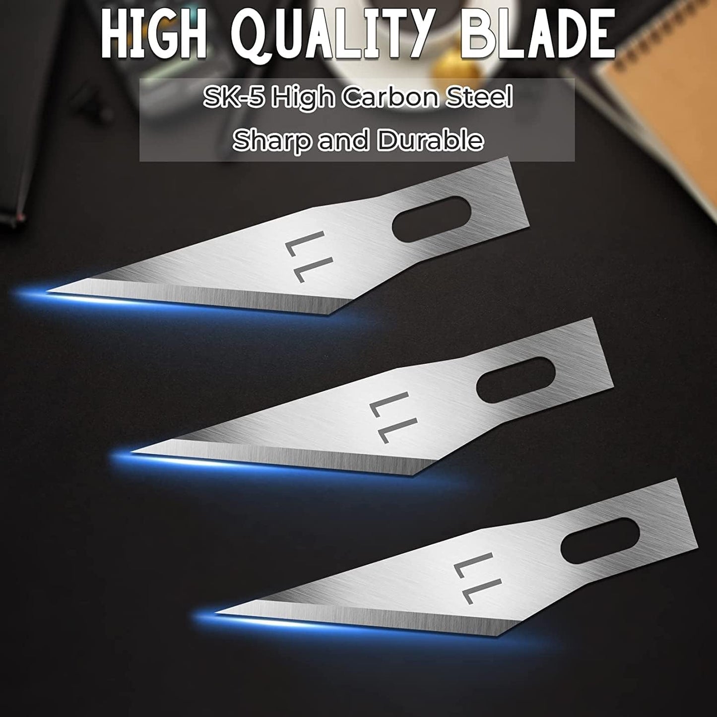 60 Pack Exacto Knife Blades 11, Craft Knife Blades Replacement, Exacto Blade 11, Hobby Knife Blade Refills for Art, Craft, Scrapbooking, Cutting, Carving