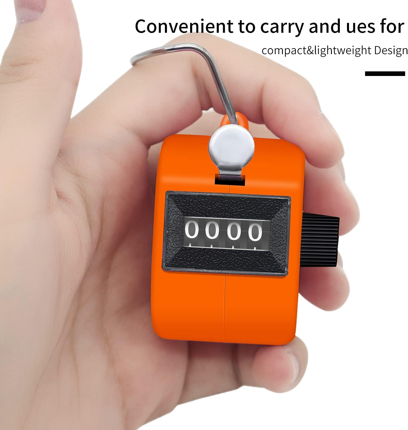 12 Pcs Hand Tally Counter 4-Digit Lap Counter Clicker, Manual Mechanical Handheld Pitch Click Counter with Finger Ring for School Golf & Knitting Row Croche