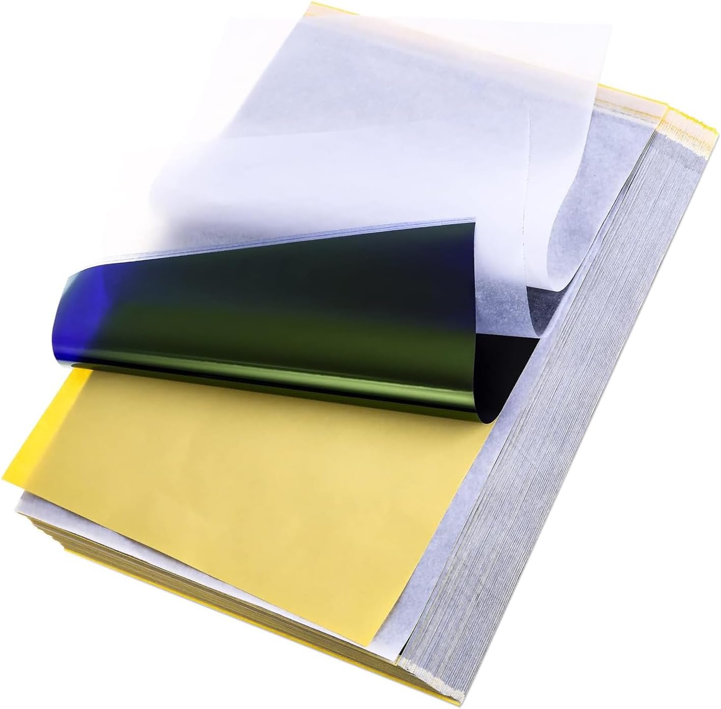 Tattoo Transfer Paper - 100 Sheets A4 Size, Thermal Stencil Paper for Tattoo Transfer Kit - Commercial & Personal Use, DIY Tattoo Tracing Paper Compatible with Printer & Tattoo Supplies