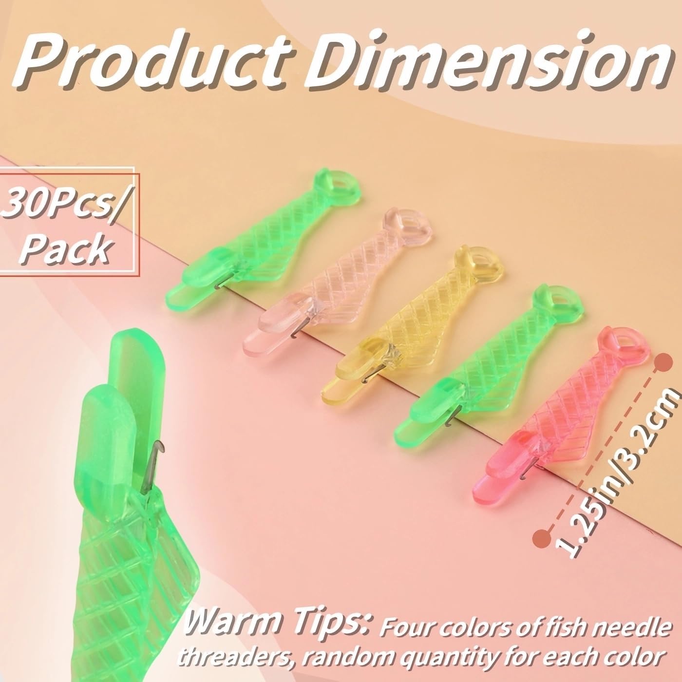 Fish Mouth Needle Threader for Sewing Machine, Quick Sewing Needle Threader Tool, Fish Type Sewing Machine Needle Threader, Sewing Threaders for DIY and Sewing Machine (Mixed Color)