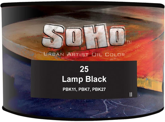 Soho Urban Artist Oil Paint - Lamp Black, 430 ml Can - Best Valued Oil Colors for Painting, Excellent Pigment Load