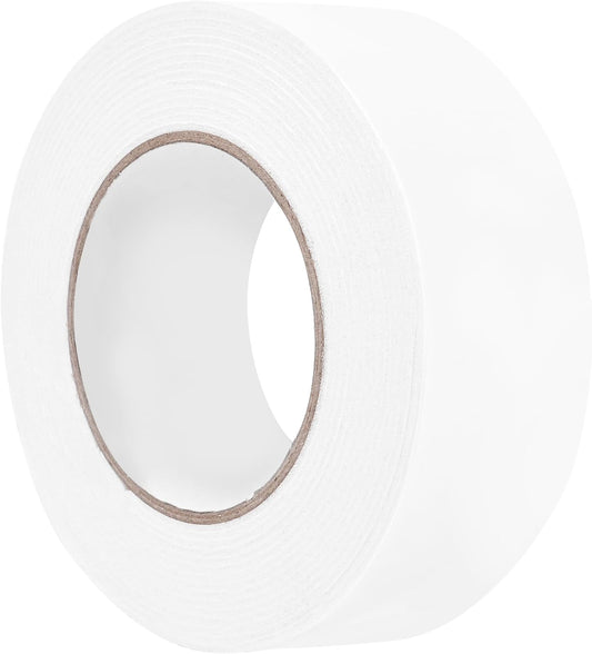 ToLanbbt Double Sided Foam Tape 2In x 20FT, Mounting Tape Heavy Duty, Strong Adhesive Weatherproof Seal Strips for DIY Craft Picture Poster, Car & Gap Filling Mountings, Home Office Decor (White)