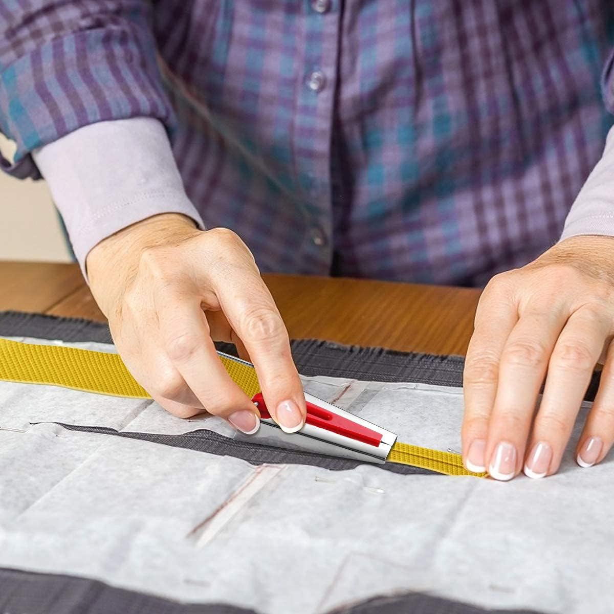 5pcs Bias Tape Makers Set Fabric Tape Maker Tool Set DIY Sewing Quilting Bias Binding Maker 6MM/9MM/12MM/18MM/25MM