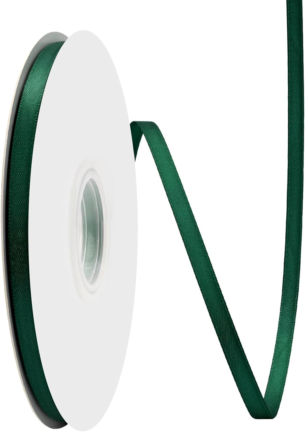 Spruce Satin Ribbon 1/4 Inch X 50 Yards Solid Color Double Faced Ribbons Perfect for Crafts Wedding Decor Bow Making Arts Sewing and More